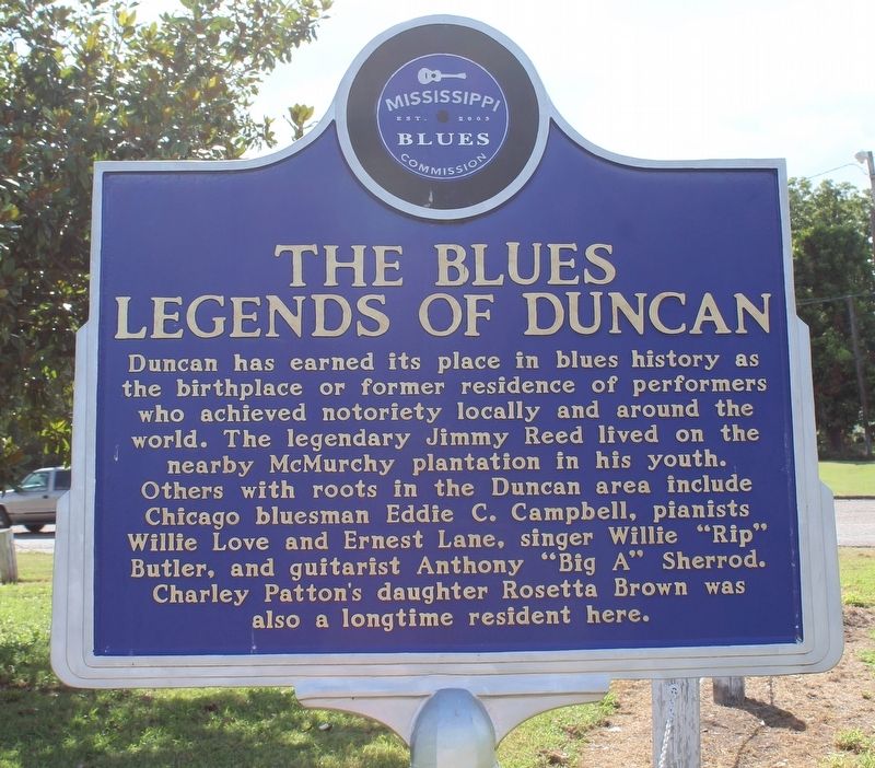 Blues Legends of Duncan Marker (Front) image. Click for full size.