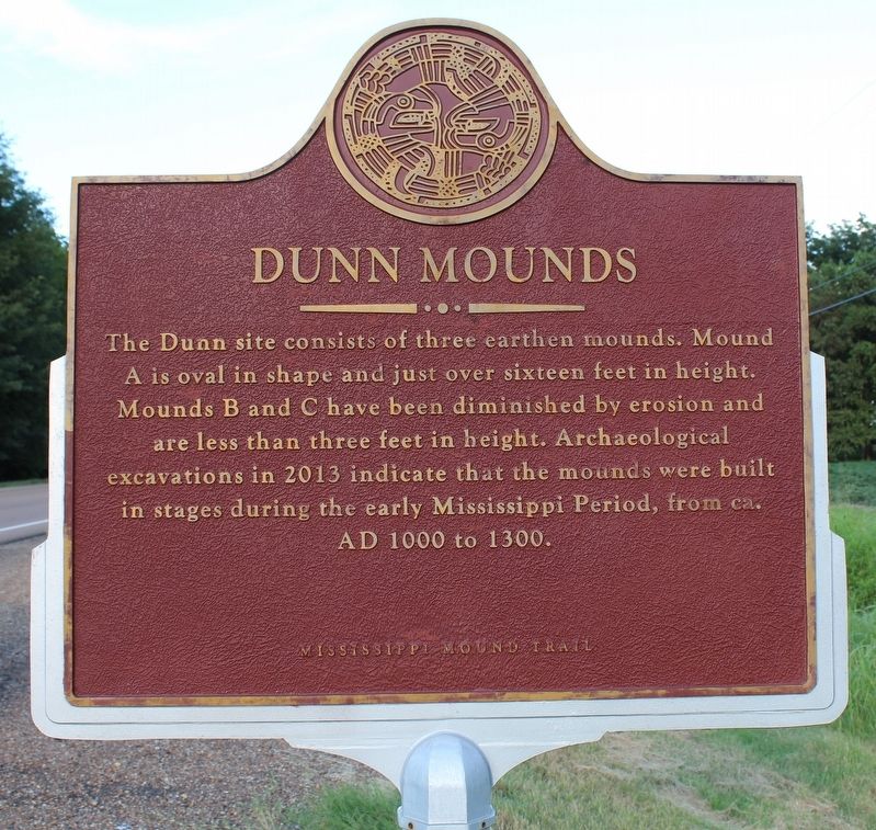 Dunn Mounds Marker (Front) image. Click for full size.