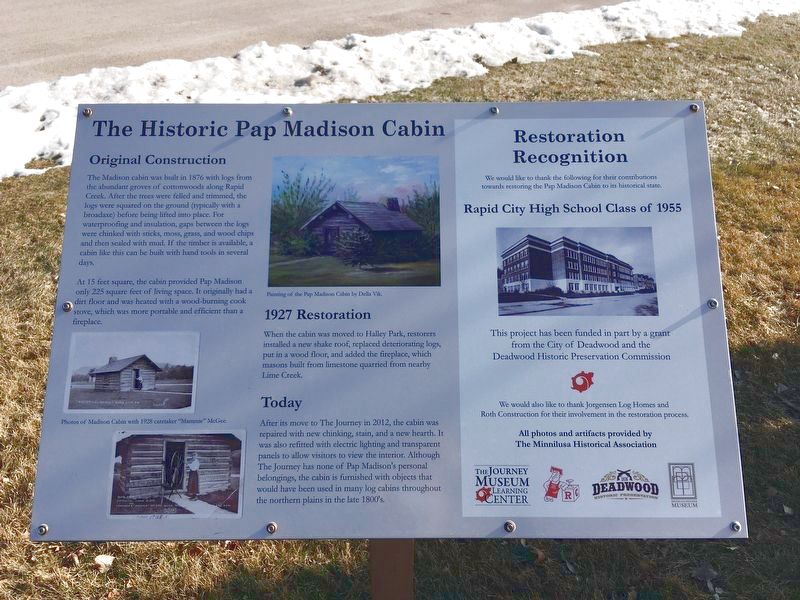 The Historic Pap Madison Cabin Marker image. Click for full size.