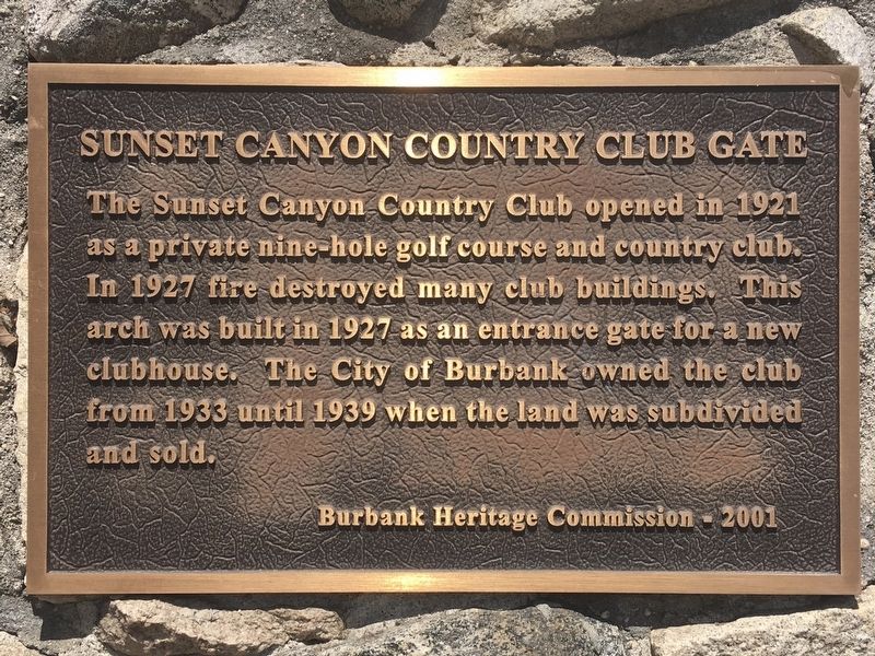 Sunset Canyon Gate Marker image. Click for full size.