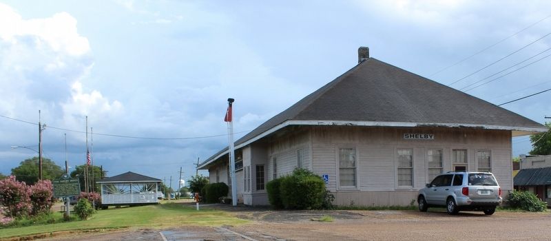 The Shelby Depot Marker. Click for full size. The Shelby Depot Marker image. Click for full size.