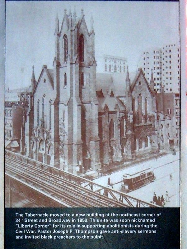 Broadway Tabernacle Church wayside image. Click for full size.