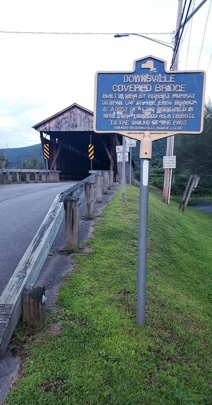 Downsville Covered Bridge Marker image. Click for full size.