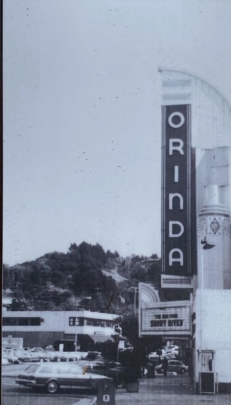 Marker detail: Inset photo - the Orinda Theatre image. Click for full size.