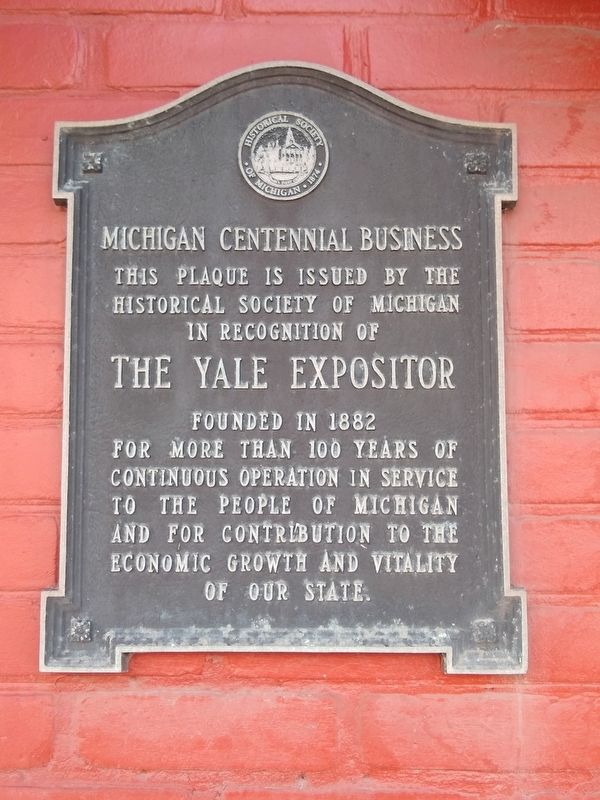 The Yale Expositor Marker image. Click for full size.