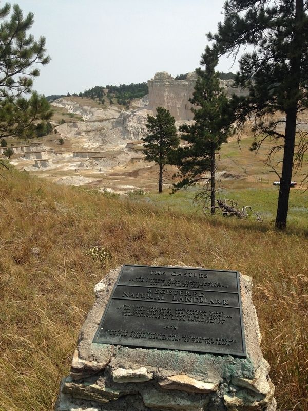 The Castles Marker, with the Castles in the background image. Click for full size.