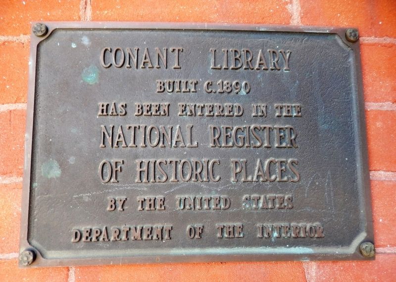 Conant Library Marker image. Click for full size.