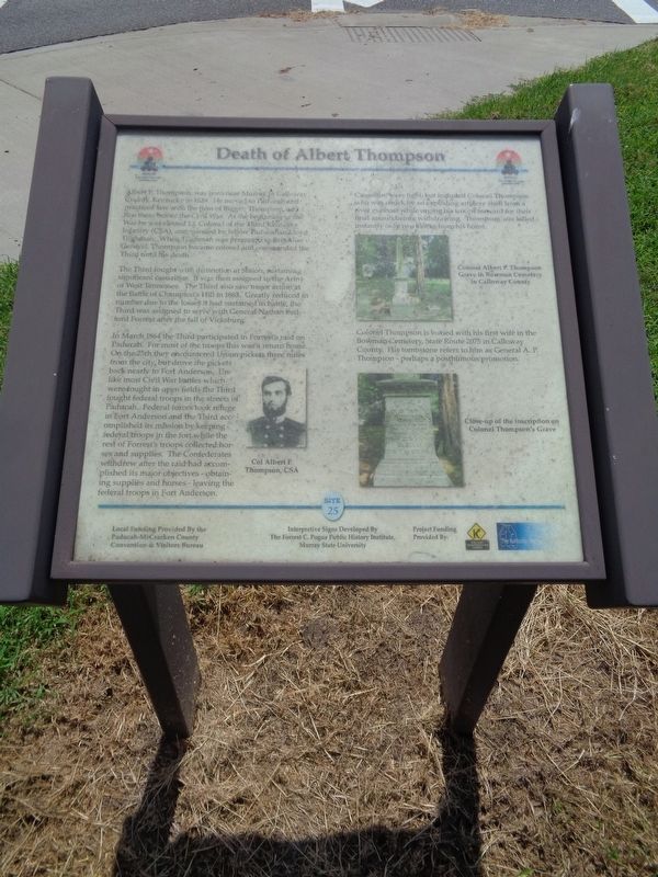 Death of Albert Thompson Marker image. Click for full size.