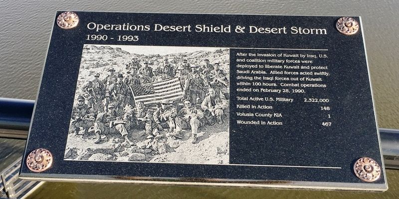 Operations Desert Shield & Desert Storm Marker image. Click for full size.