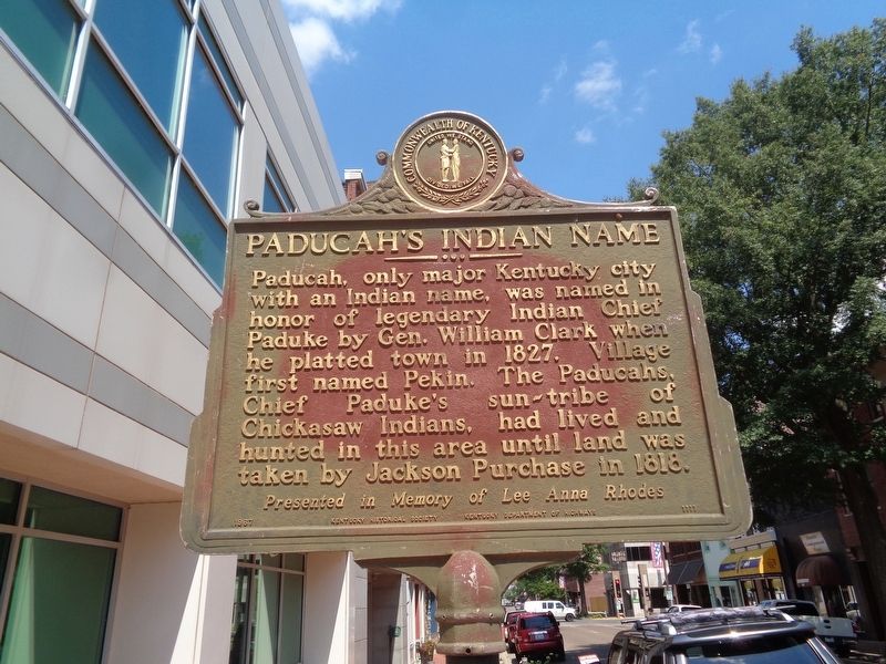 Paducah's Indian Name Marker image. Click for full size.