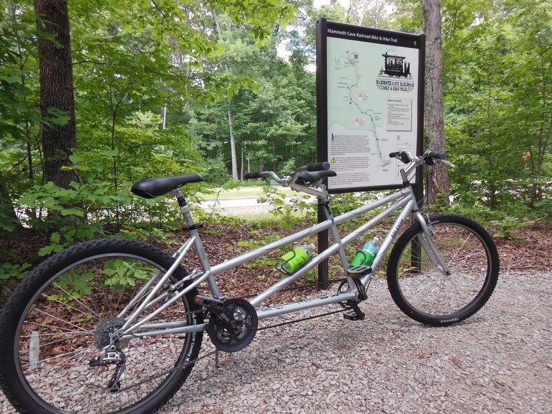 Mammoth Cave Railroad Bike & Hike Trail Marker image. Click for full size.