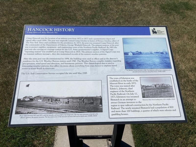 Hancock History Marker image. Click for full size.