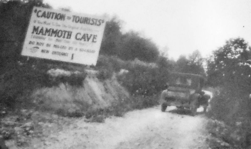 Marker detail: Taking the side road to the “New Entrance” of Mammoth Cave image. Click for full size.