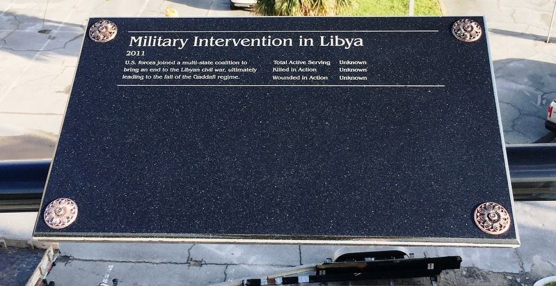 Military Intervention in Libya Marker image. Click for full size.