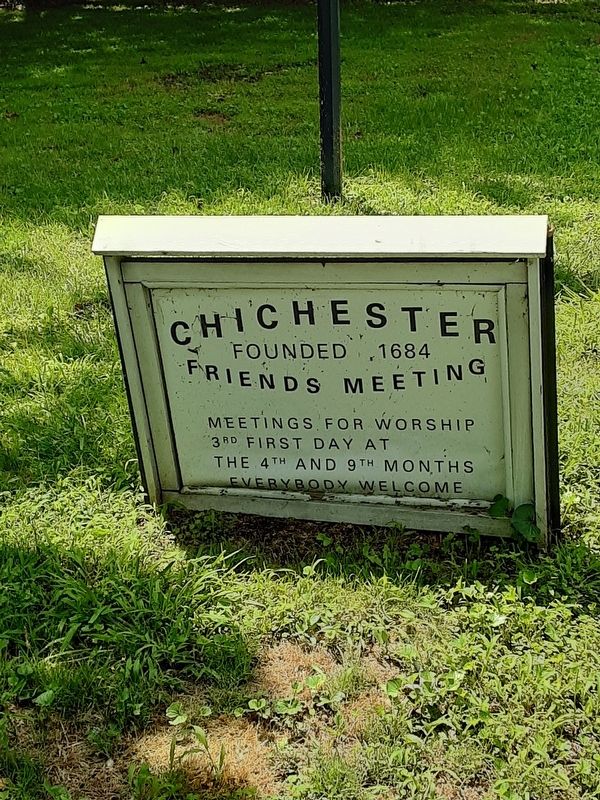 Chichester Meetinghouse Marker. Click for full size. Chichester Meetinghouse Marker image. Click for full size.