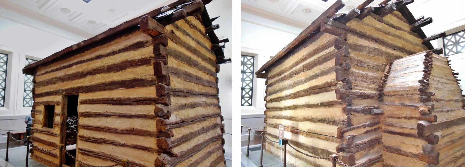 Symbolic birthplace cabin inside Lincoln Birthplace Memorial Building. Click for full size. Symbolic birthplace cabin inside Lincoln Birthplace Memorial Building image. Click for full size.
