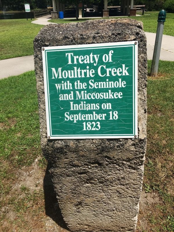 Treaty of Moultrie Creek Marker image. Click for full size.