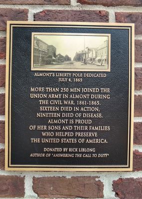 Almont's Liberty Pole Dedicated Marker image. Click for full size.