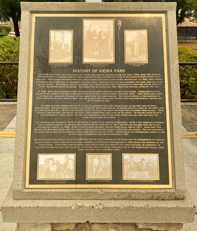 History of Vieira Park Marker image. Click for full size.