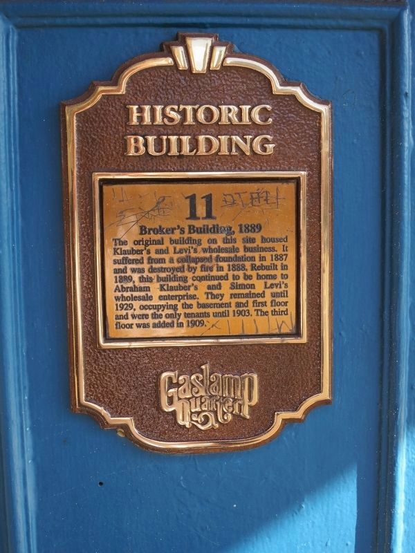 Broker's Building Marker. Click for full size. Broker's Building Marker image. Click for full size.