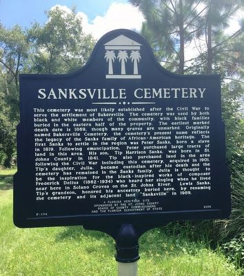 Sanksville Cemetery Marker image. Click for full size.