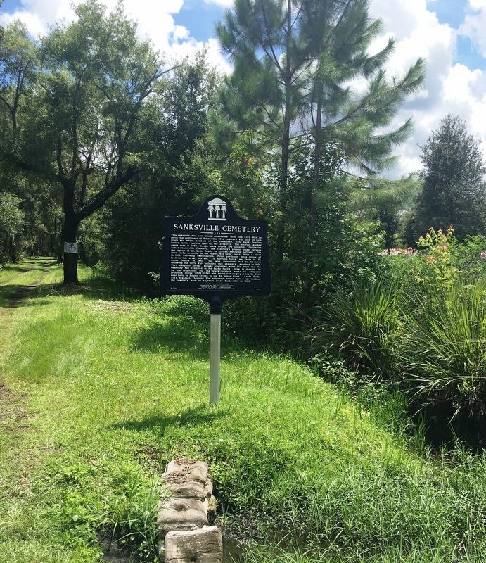 Sanksville Cemetery Marker. Click for full size. Sanksville Cemetery Marker image. Click for full size.