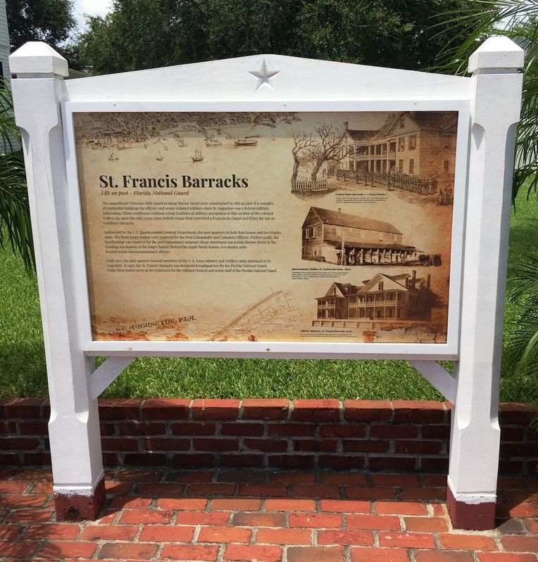 St. Francis Barracks Marker. Click for full size. St. Francis Barracks Marker image. Click for full size.
