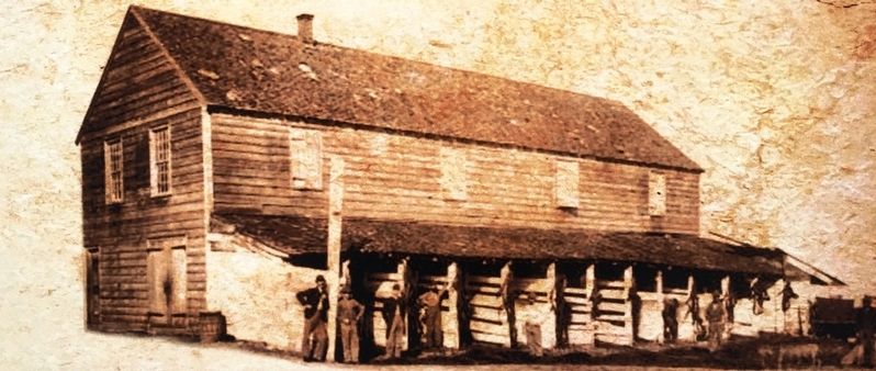 Quartermaster Stables, St. Francis Barracks, 1860s. image. Click for full size.