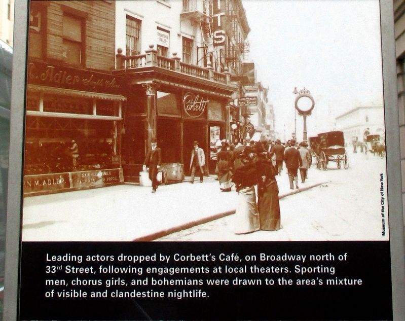 33rd Street Between Fifth Avenue and Broadway wayside, back detail image. Click for full size.