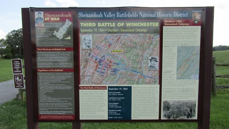 Third Battle of Winchester. Click for full size. Third Battle of Winchester image. Click for full size.