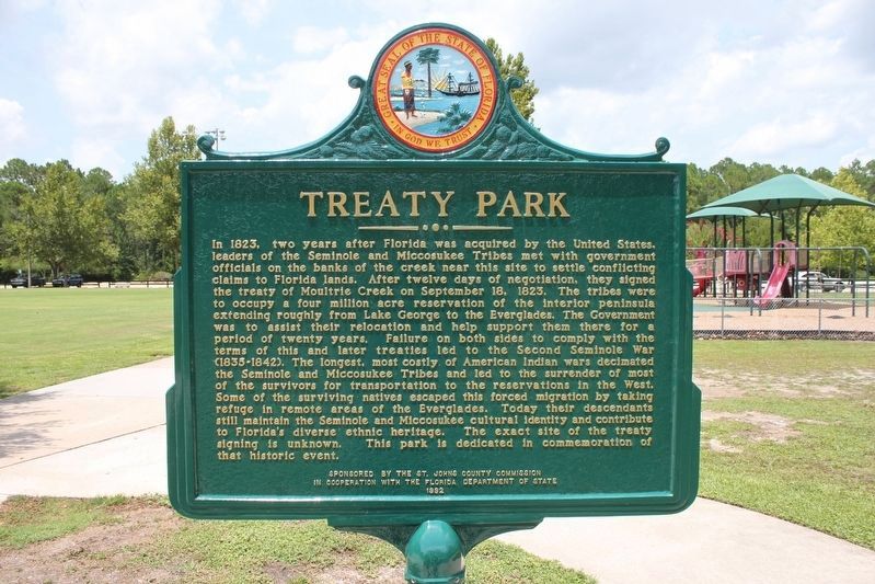 Treaty Park Marker. Click for full size. Treaty Park Marker image. Click for full size.
