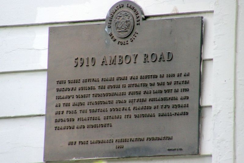 5910 Amboy Road plaque image. Click for full size.