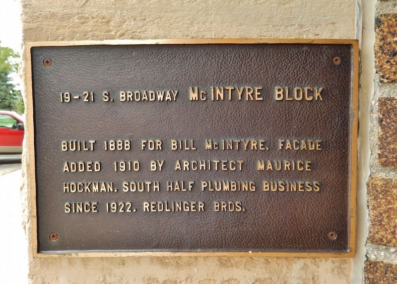 McIntyre Block Marker image. Click for full size.