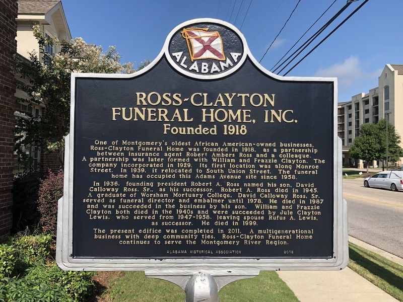 Ross-Clayton Funeral Home, Inc. Marker image. Click for full size.