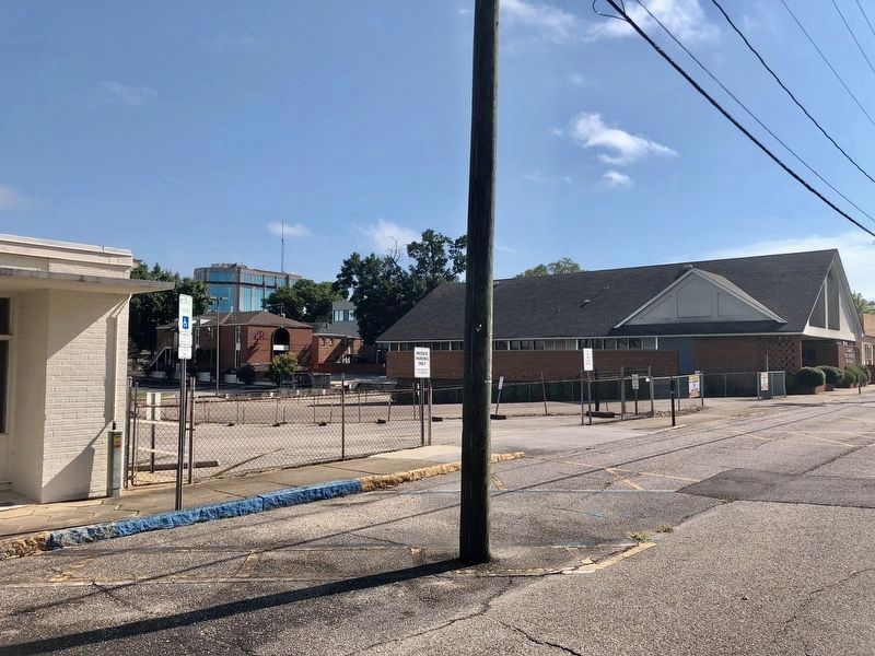 Former location of 813 Adams Avenue (now parking area). image. Click for full size.