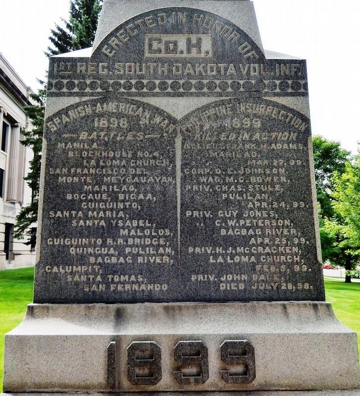 Company H. Monument (<i>north</i>) image. Click for full size.