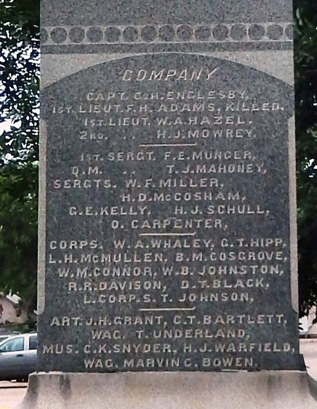 Company H. Monument (<i>east</i>) image. Click for full size.