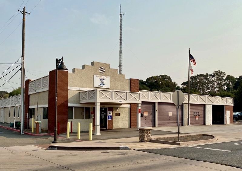 Cordelia Fire Station and Marker image. Click for full size.