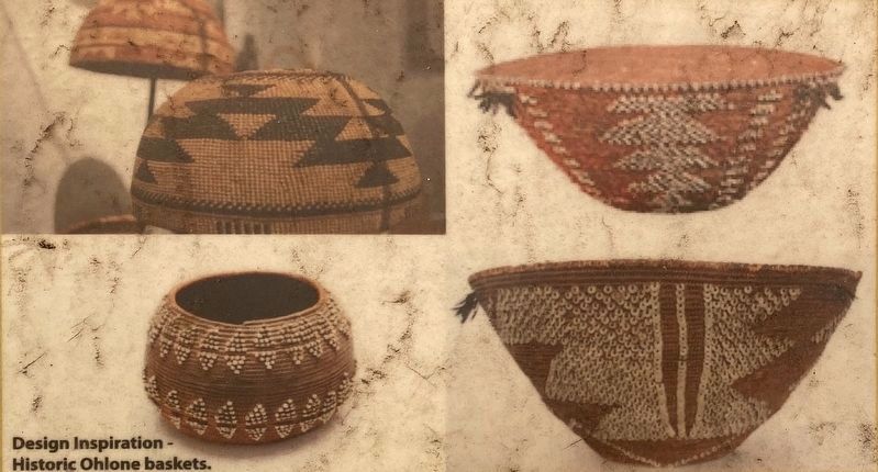 Marker detail: Inset photo - Historic Ohlone Baskets. Click for full size. Marker detail: Inset photo - Historic Ohlone Baskets image. Click for full size.