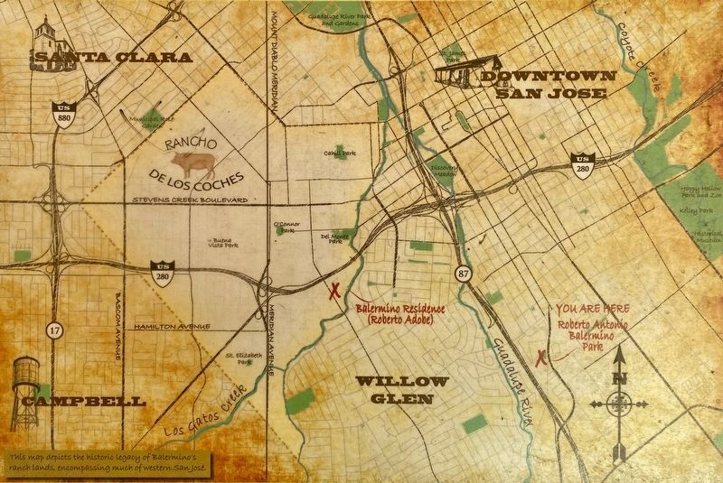 Marker detail: Map of San Jose. Click for full size. Marker detail: Map of San Jose image. Click for full size.