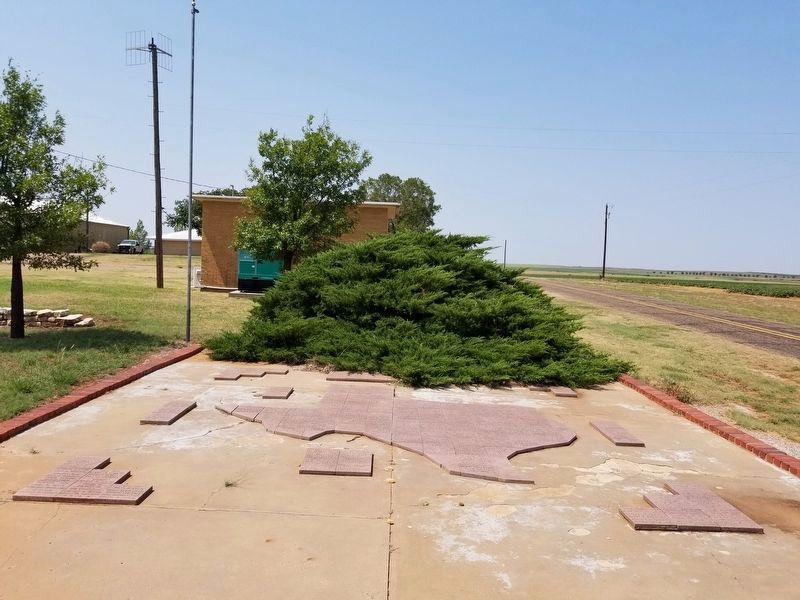 Outline of Texas near the CV Ranch and Cee Vee Community Marker image. Click for full size.