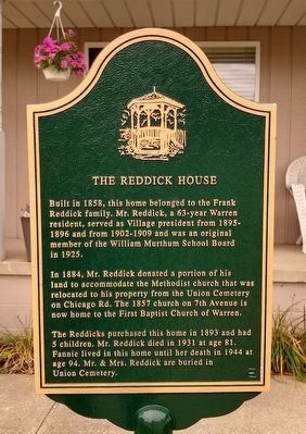 The Reddick House Marker image. Click for full size.