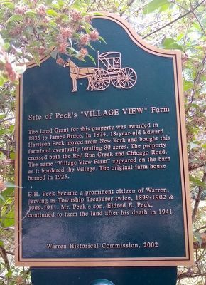 Site of Peck's "Village View" Farm Marker image. Click for full size.