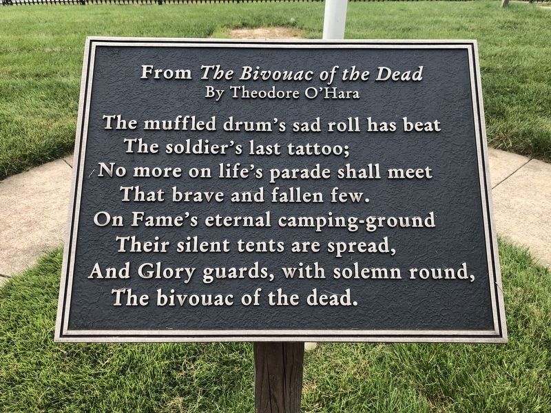 From <i>The Bivouac of the Dead</i> plaque nearby image. Click for full size.