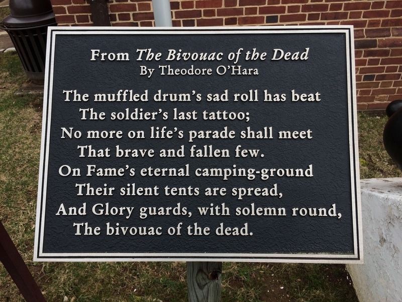 From <i>The Bivouac of the Dead</i> plaque nearby image. Click for full size.