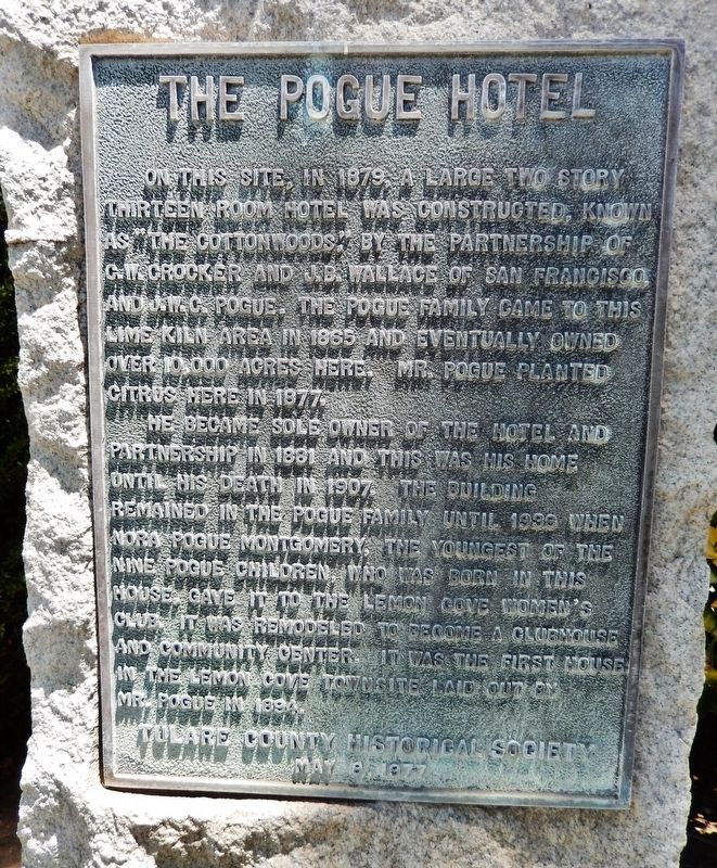 The Pogue Hotel Marker. Click for full size. The Pogue Hotel Marker image. Click for full size.