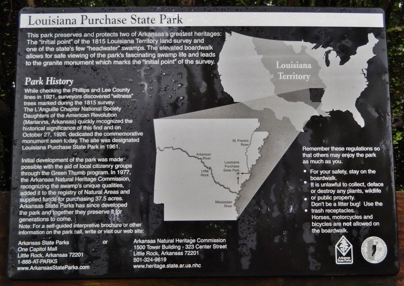 Louisiana Purchase State Park Marker image. Click for full size.