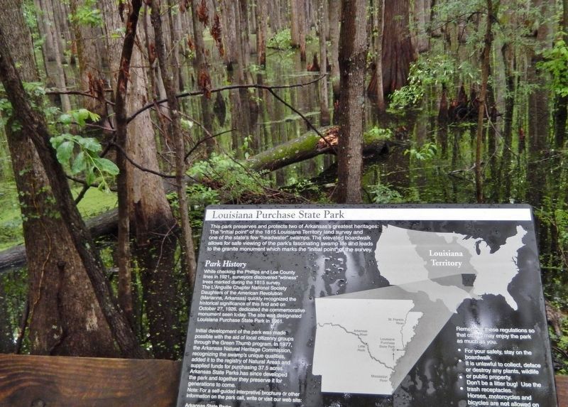 Louisiana Purchase State Park Marker. Click for full size. Louisiana Purchase State Park Marker image. Click for full size.