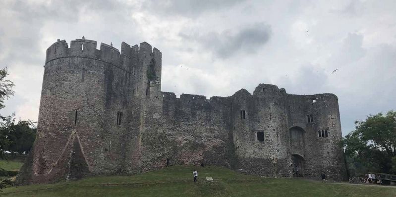 Chepstow Castle with Marten's Tower on the left.. Click for full size. Chepstow Castle with Marten's Tower on the left. image. Click for full size.
