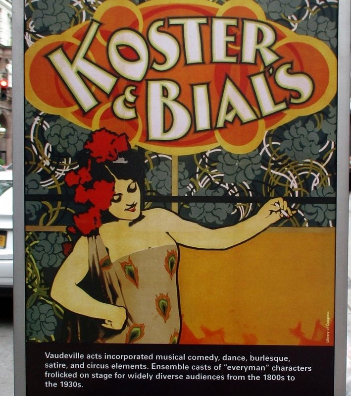 Koster & Bial’s wayside, back detail. Click for full size. Koster & Bial’s wayside, back detail image. Click for full size.